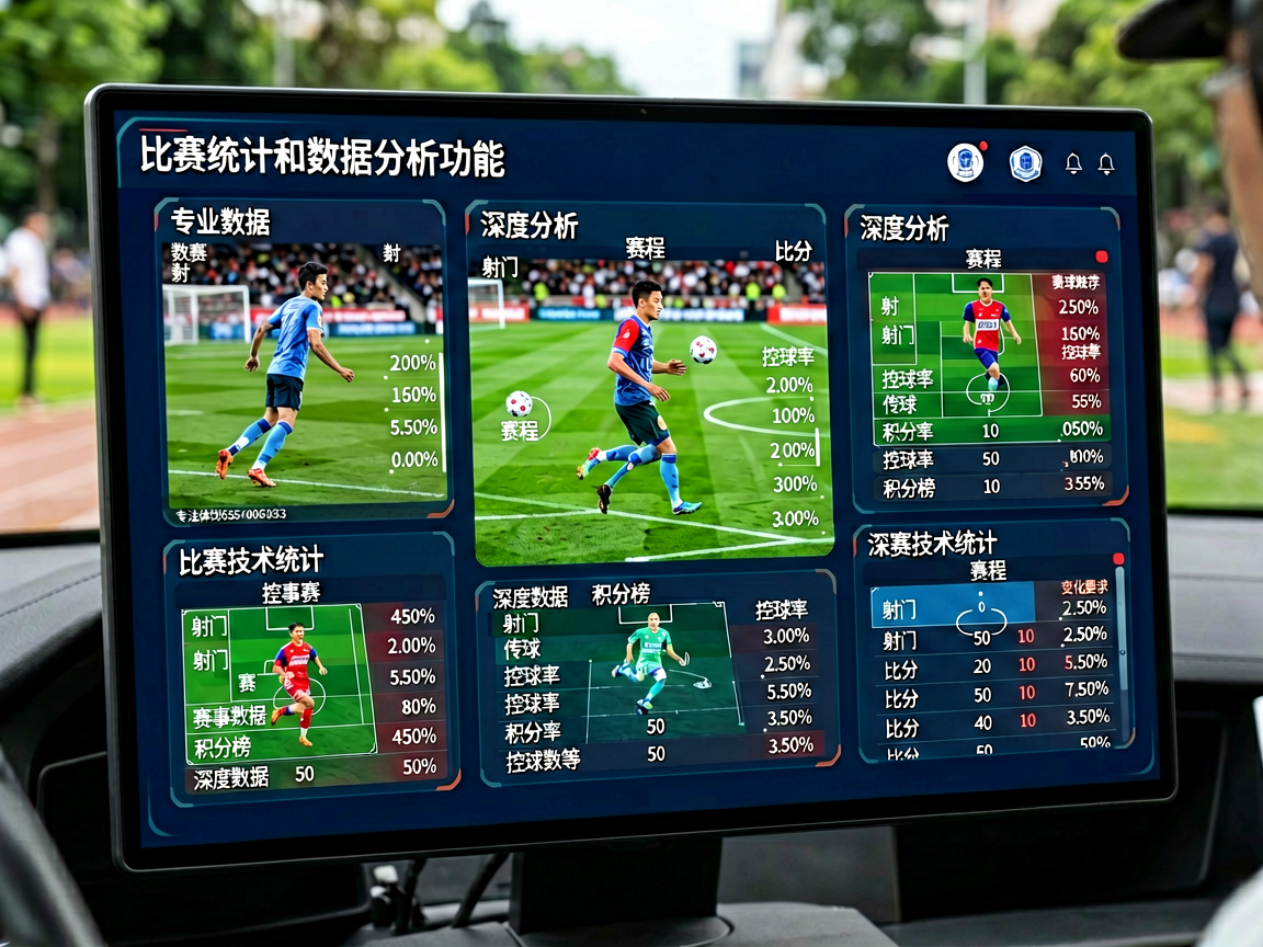 数据仪表盘界面，展示比分网的比赛统计和数据分析功能